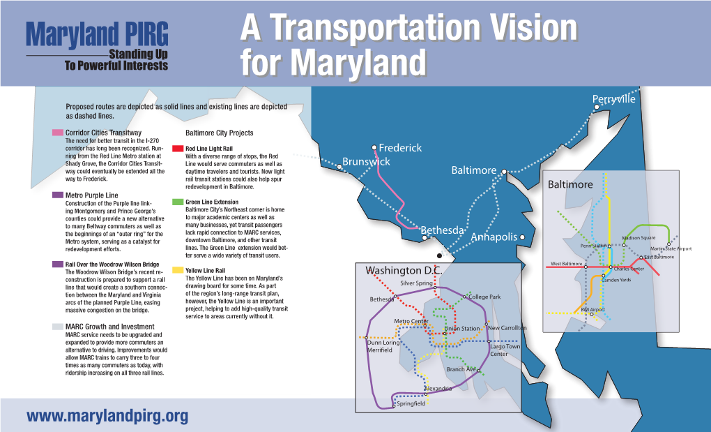 A Transportation Vision for Maryland a Transportation Vision for Maryland