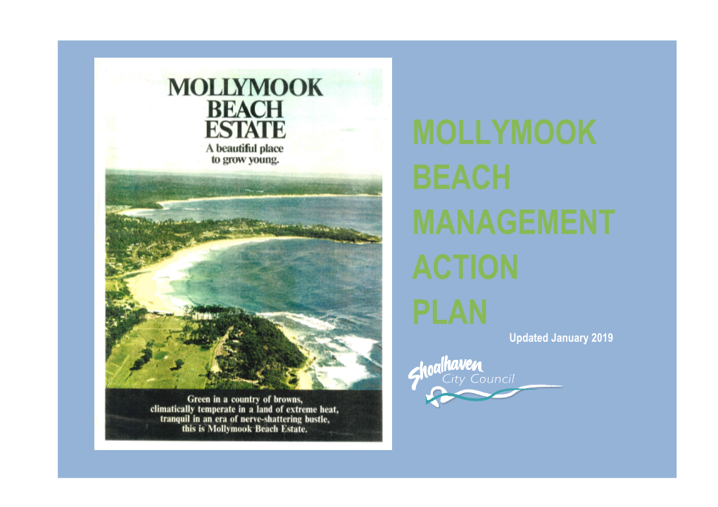 MOLLYMOOK BEACH MANAGEMENT ACTION PLAN Updated January 2019