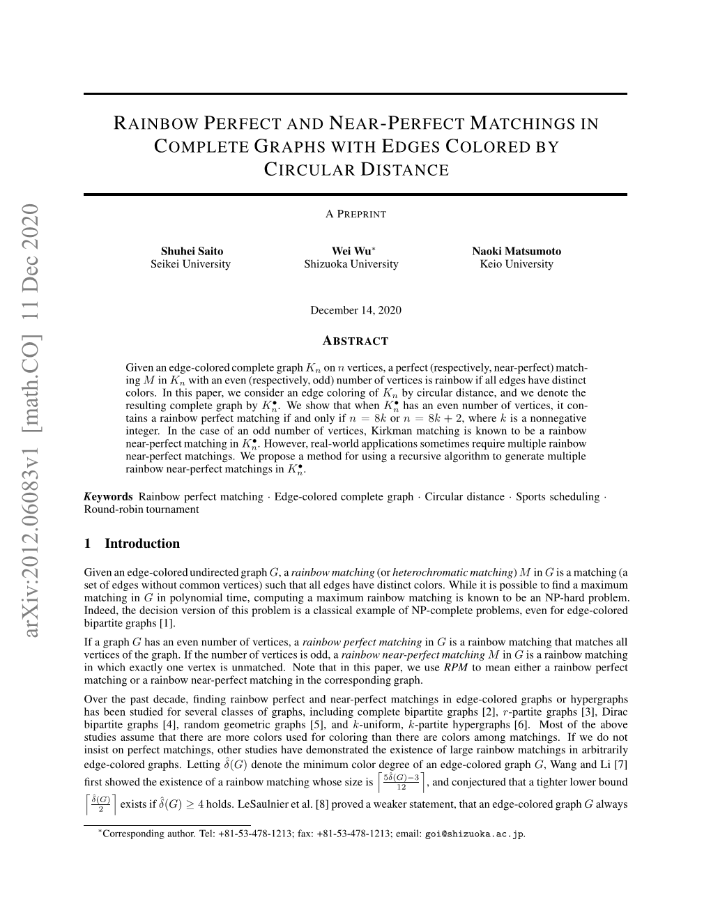 Rainbow Perfect and Near-Perfect Matchings in Complete Graphs With