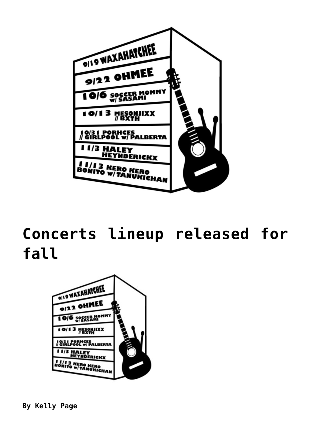 Concerts Lineup Released for Fall,Students Speak: What Did You