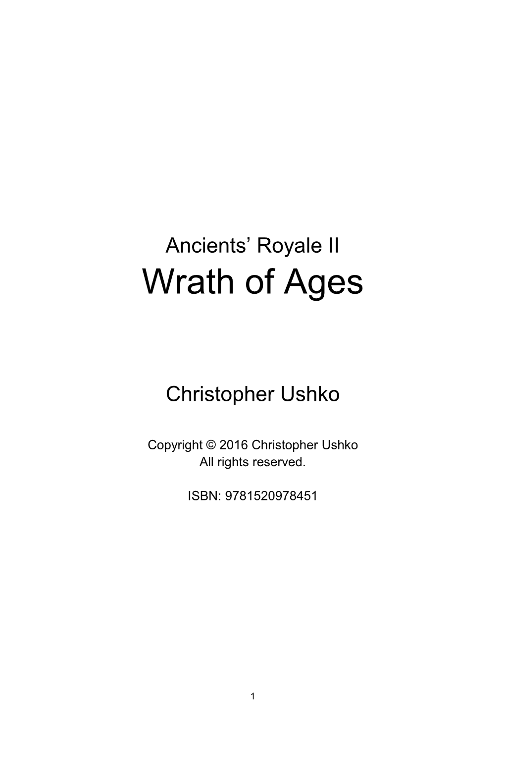Wrath of Ages