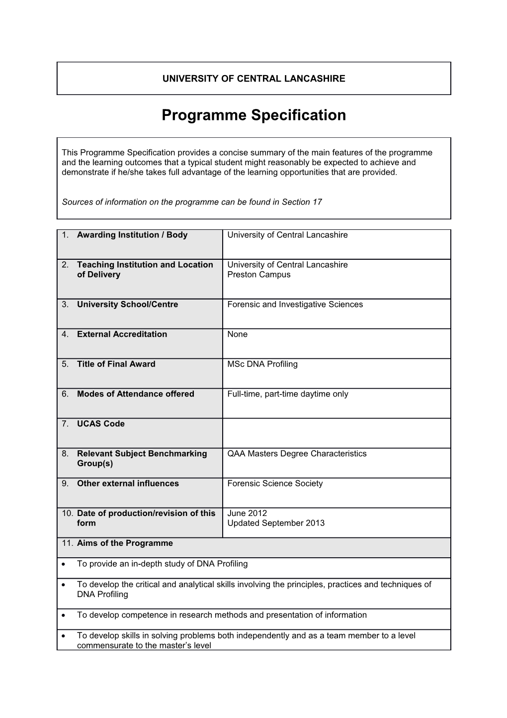 Msc DNA Profiling (Sept 2013)