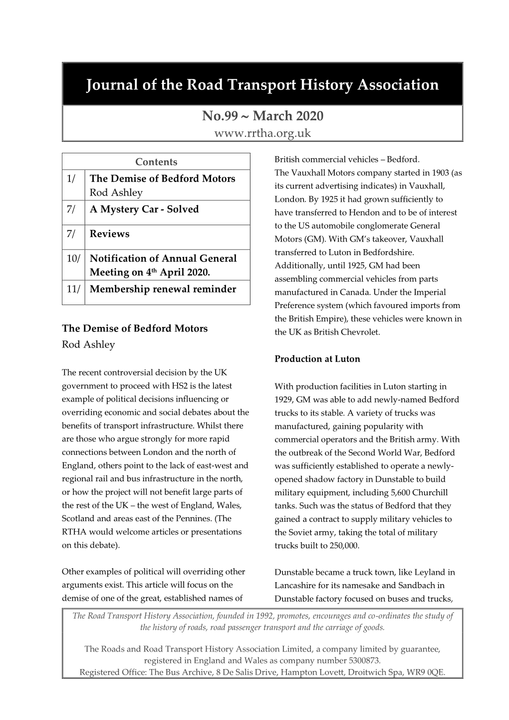 Journal of the Road Transport History Association