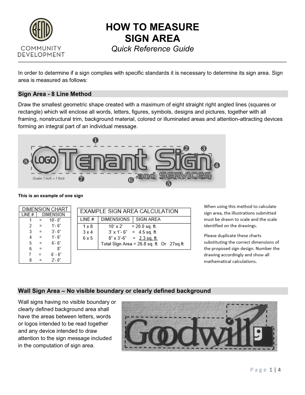 HOW to MEASURE SIGN AREA Quick Reference Guide