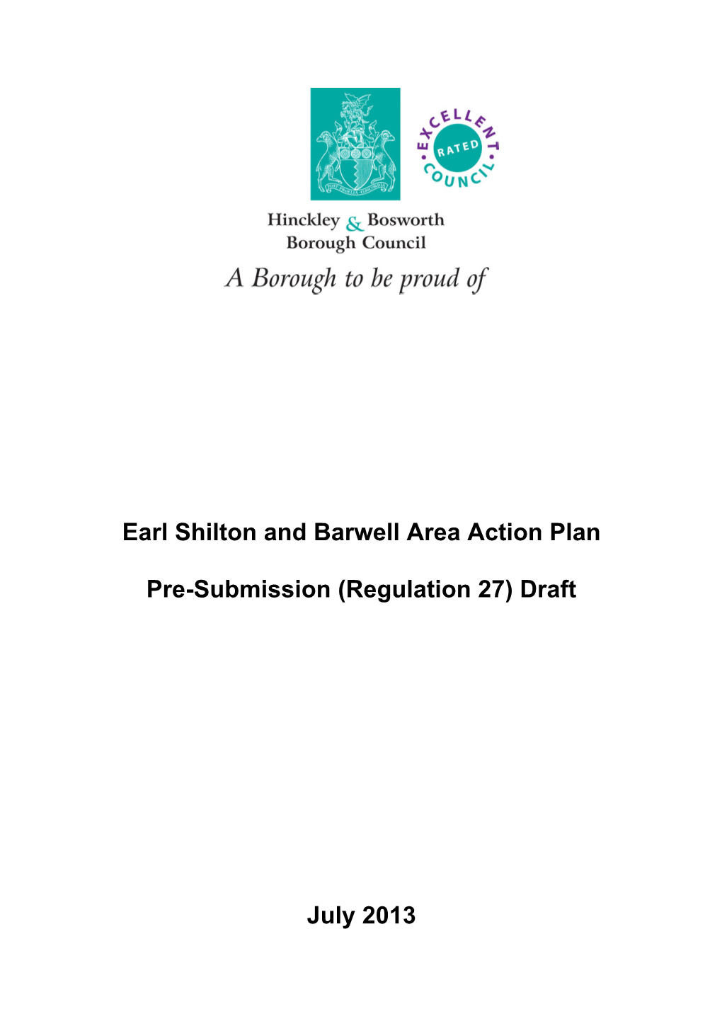 Earl Shilton and Barwell Area Action Plan Pre-Submission