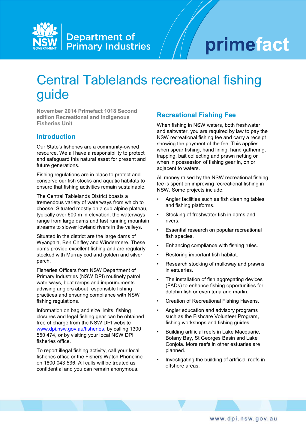 Central Tablenads Recreational Fishing Guide