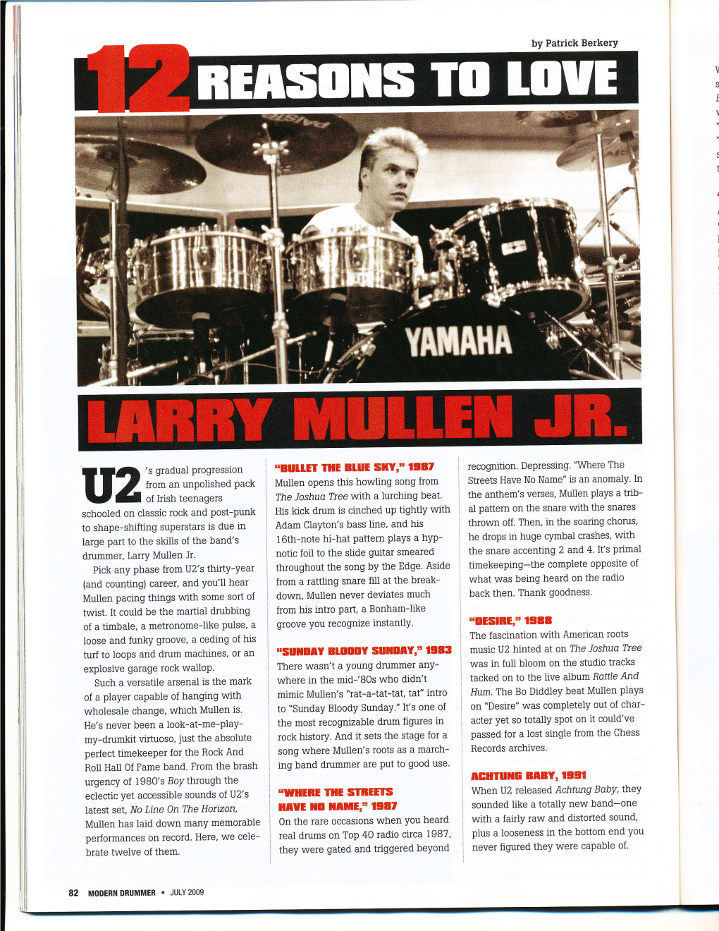 Larry Mullen, Jr., July 2009