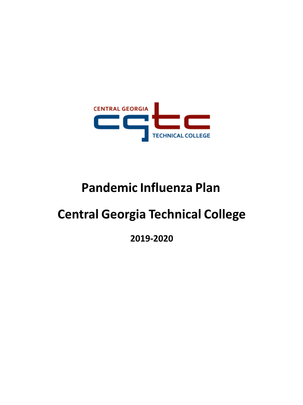 Pandemic Influenza Plan Central Georgia Technical College