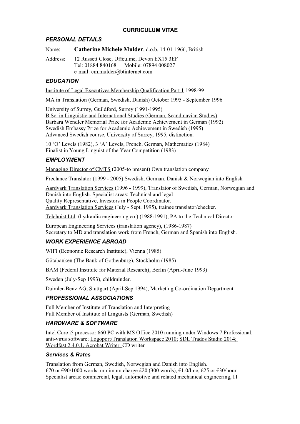 Curriculum Vitae s418