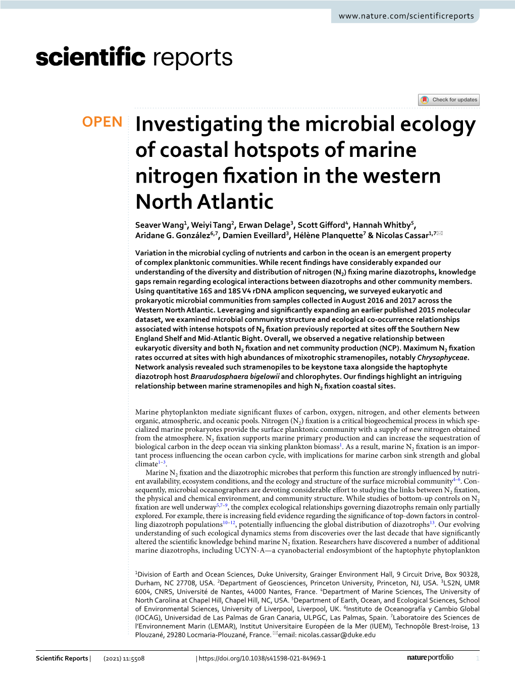 Investigating the Microbial Ecology of Coastal Hotspots of Marine Nitrogen