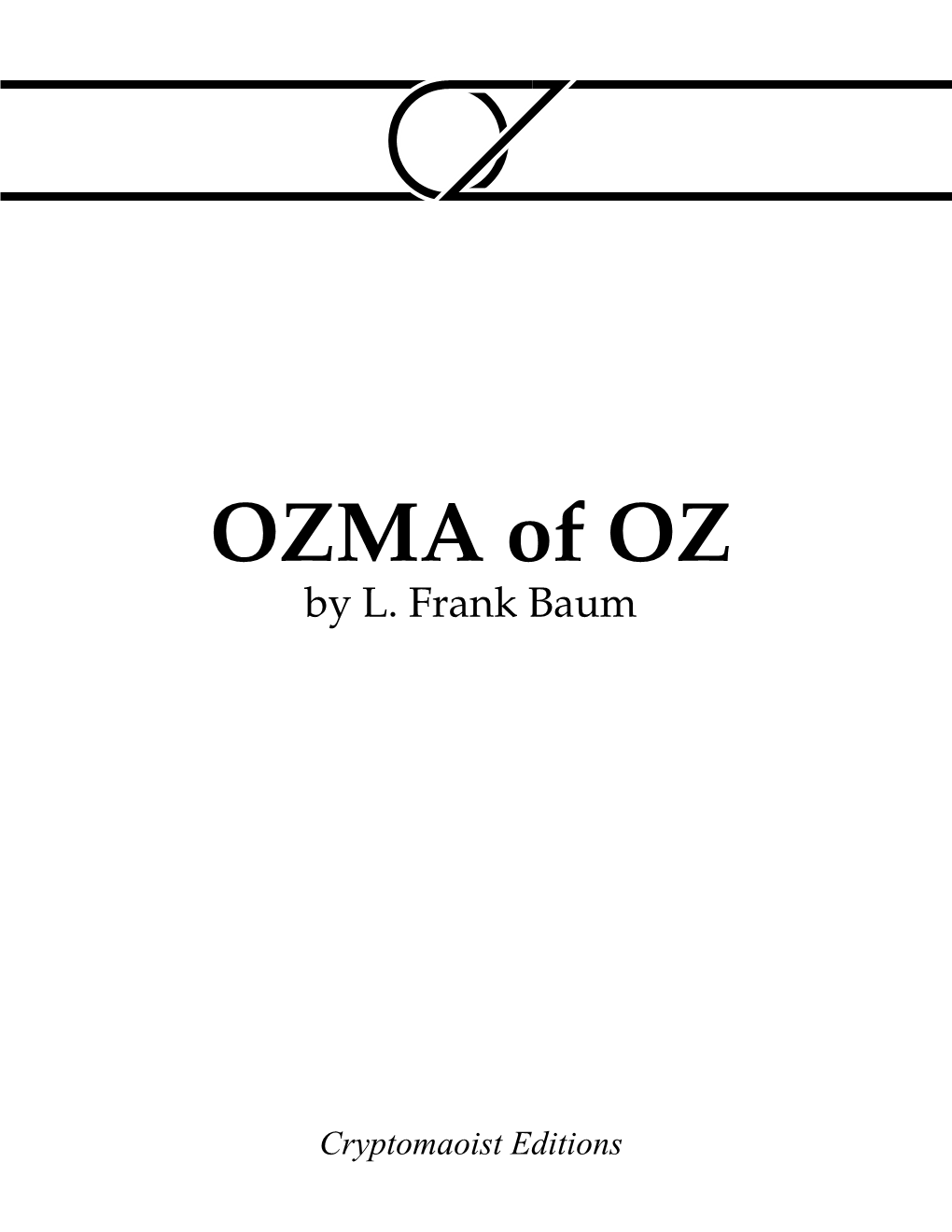 OZMA of OZ by L
