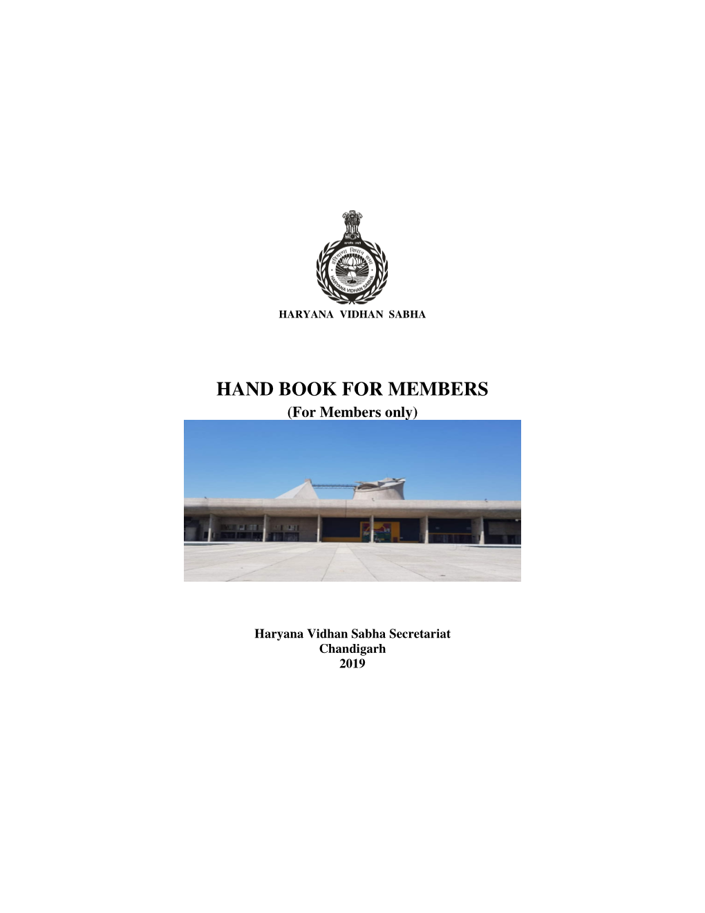 HAND BOOK for MEMBERS (For Members Only)