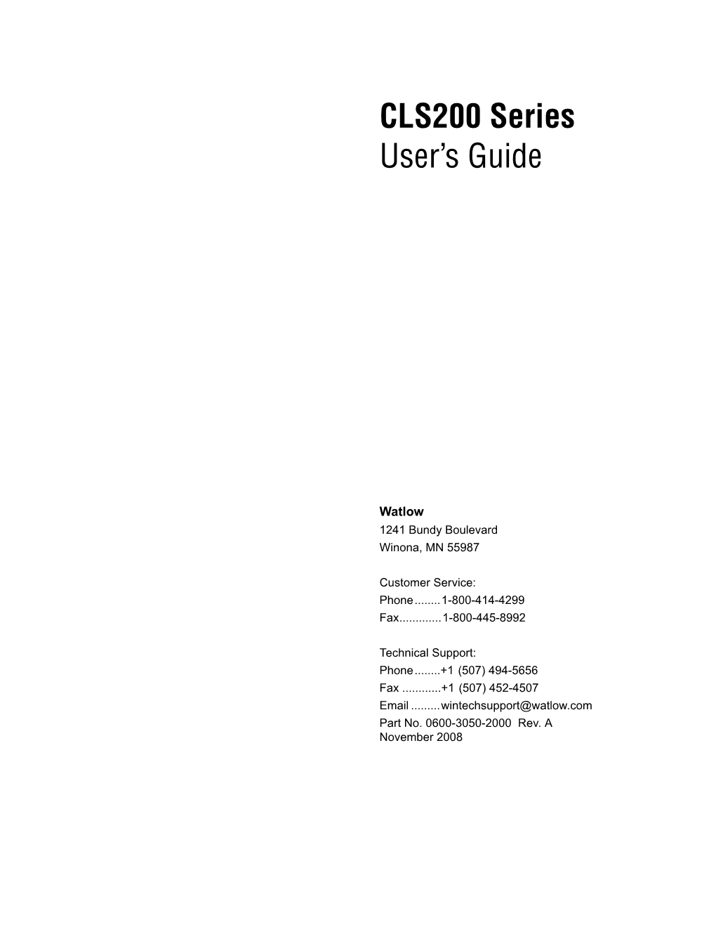 CLS200 Series User's Guide