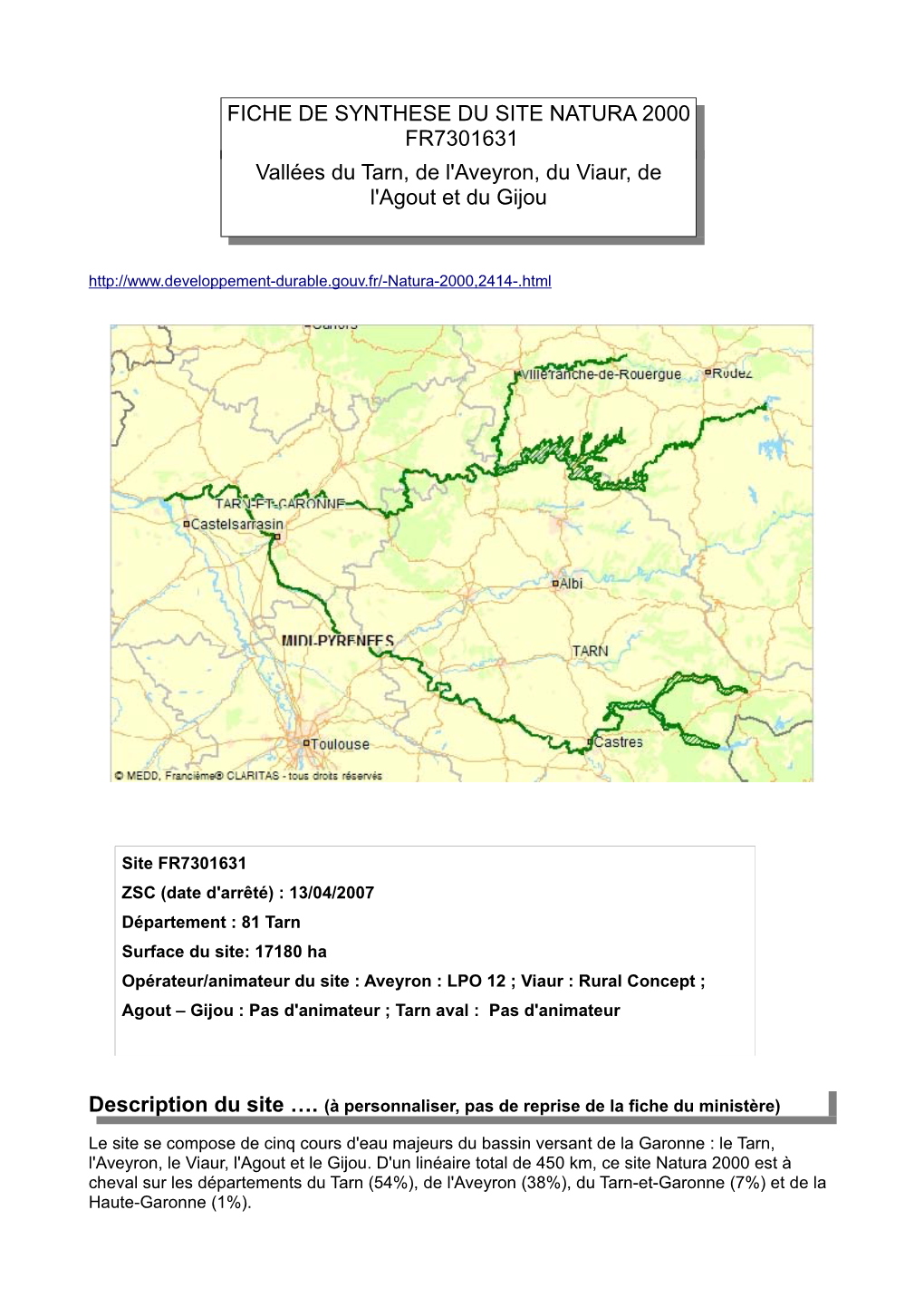 FR7301631 Vallee-Tarn-Aveyron-Viaur-Agout