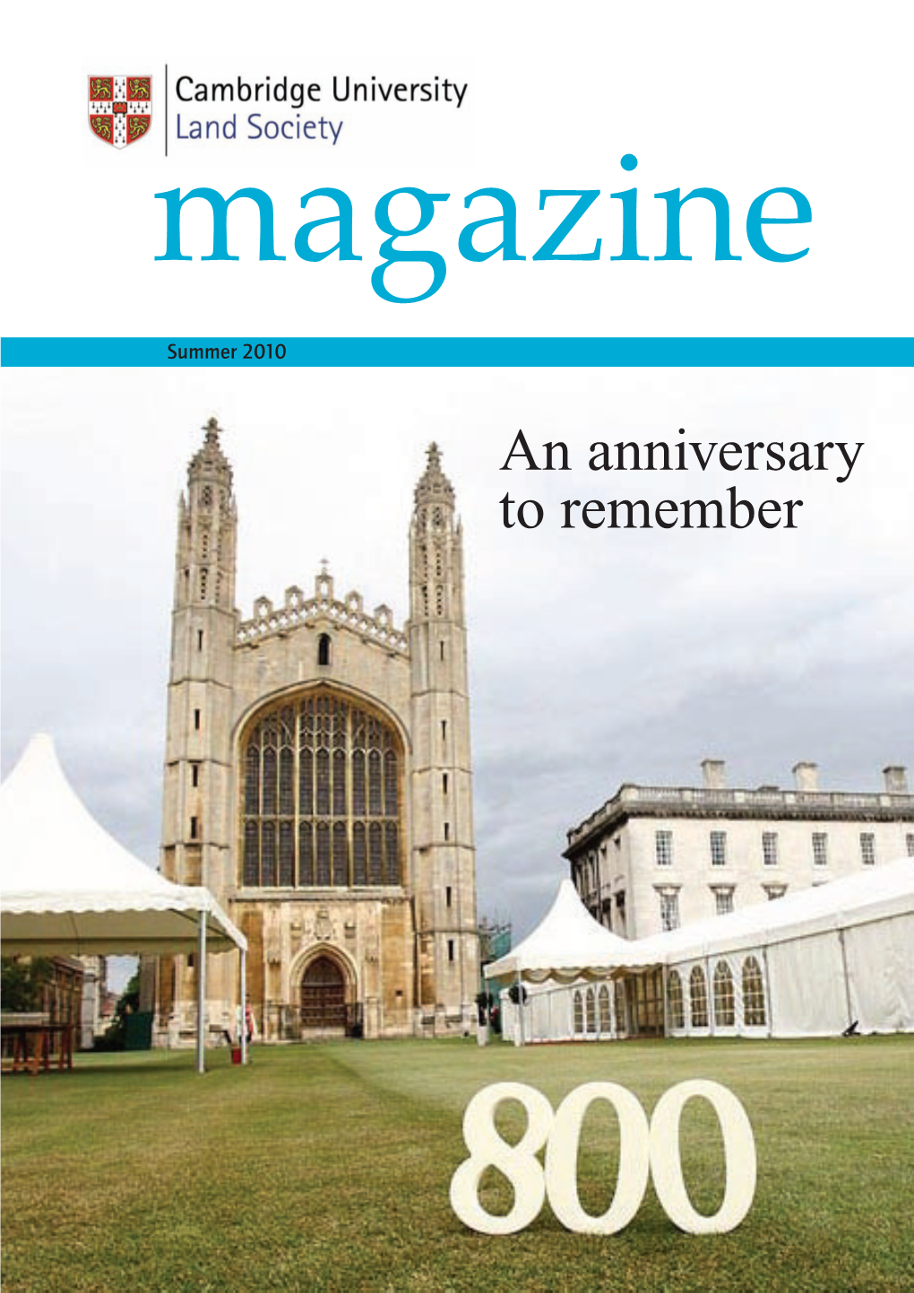 An Anniversary to Remember Alumni Relations O Ce Keeping You in Touch with Cambridge