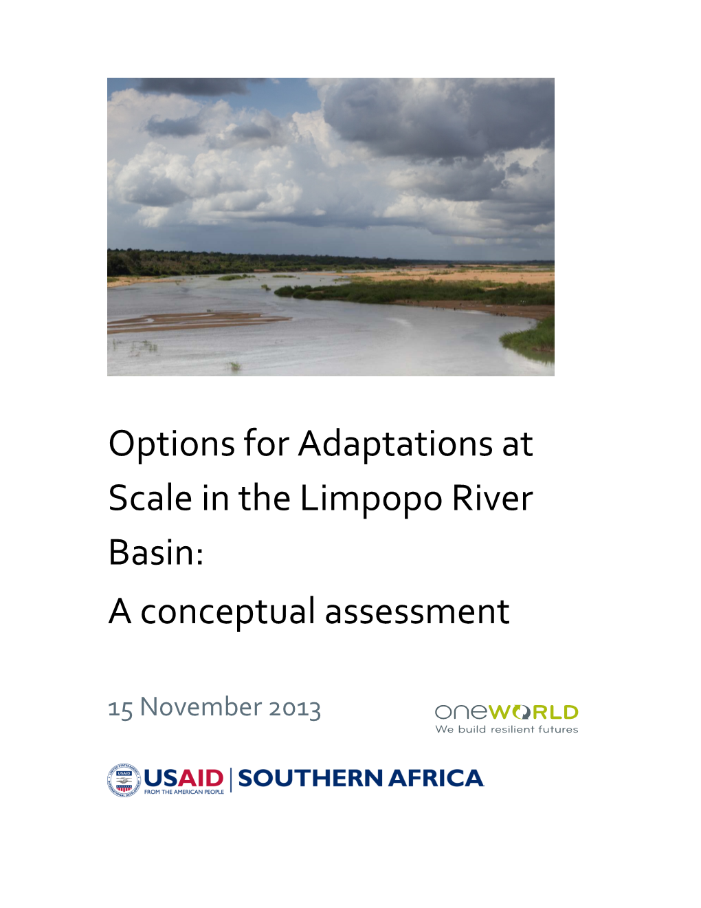 Options for Adaptations at Scale in the Limpopo River Basin: a Conceptual Assessment