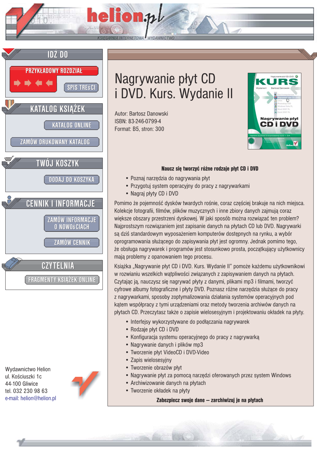 Nagrywanie Płyt CD I DVD. Kurs. Wydanie II