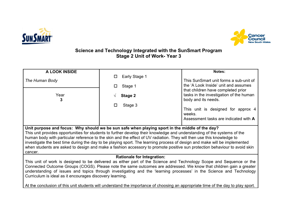 Science And Technology Integrated With Sunsmart