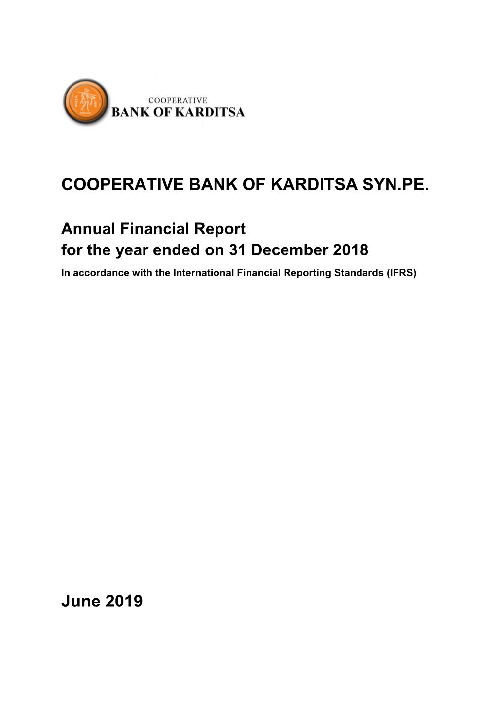 COOPERATIVE BANK of KARDITSA SYN.PE. June 2019
