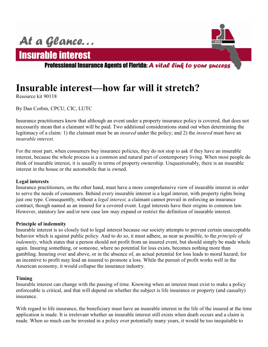 Insurable Interest: How Far Will It Stretch?