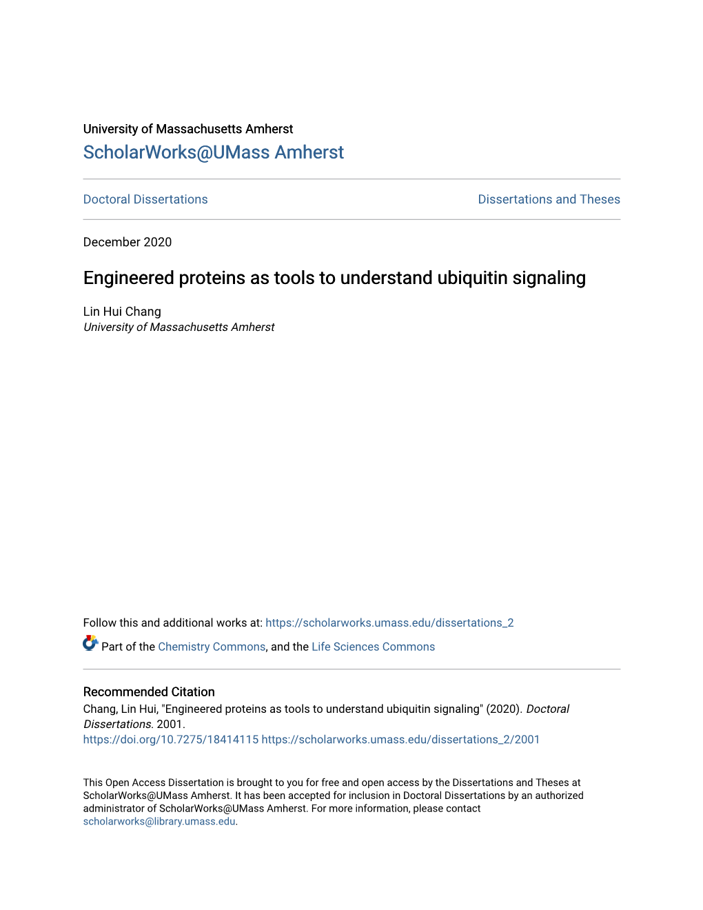 Engineered Proteins As Tools to Understand Ubiquitin Signaling