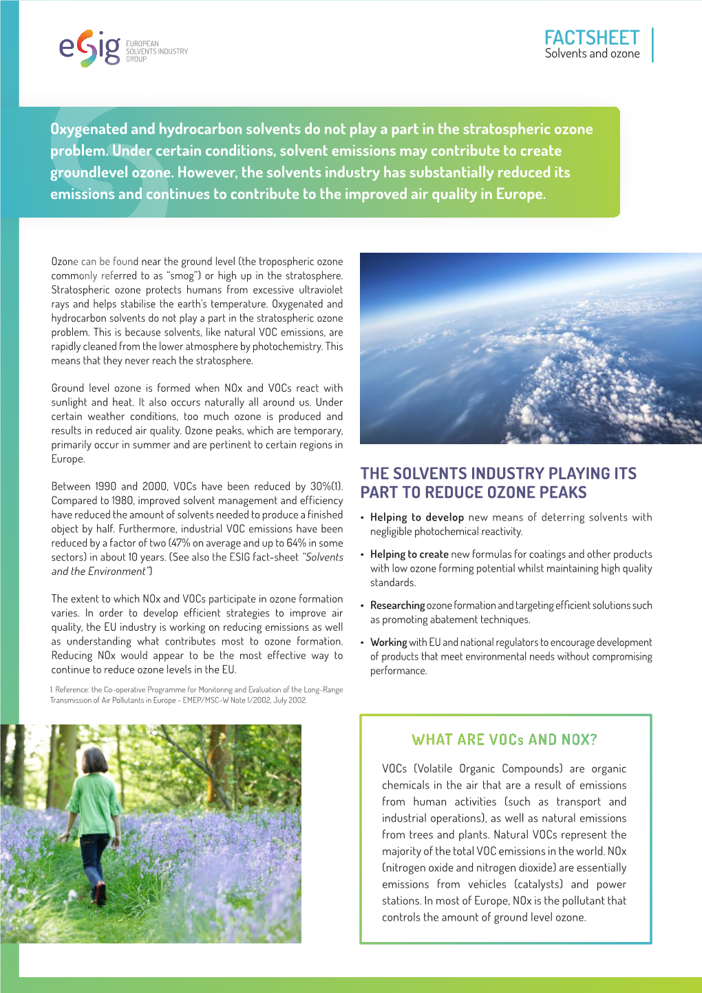 FACTSHEET Solvents and Ozone