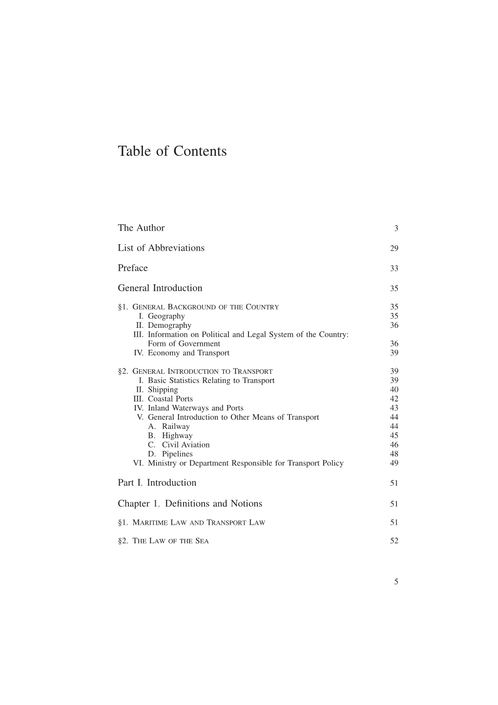 Table of Contents