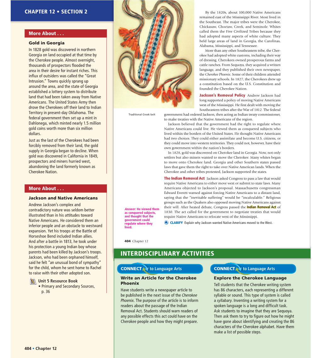 Interdisciplinary Activities