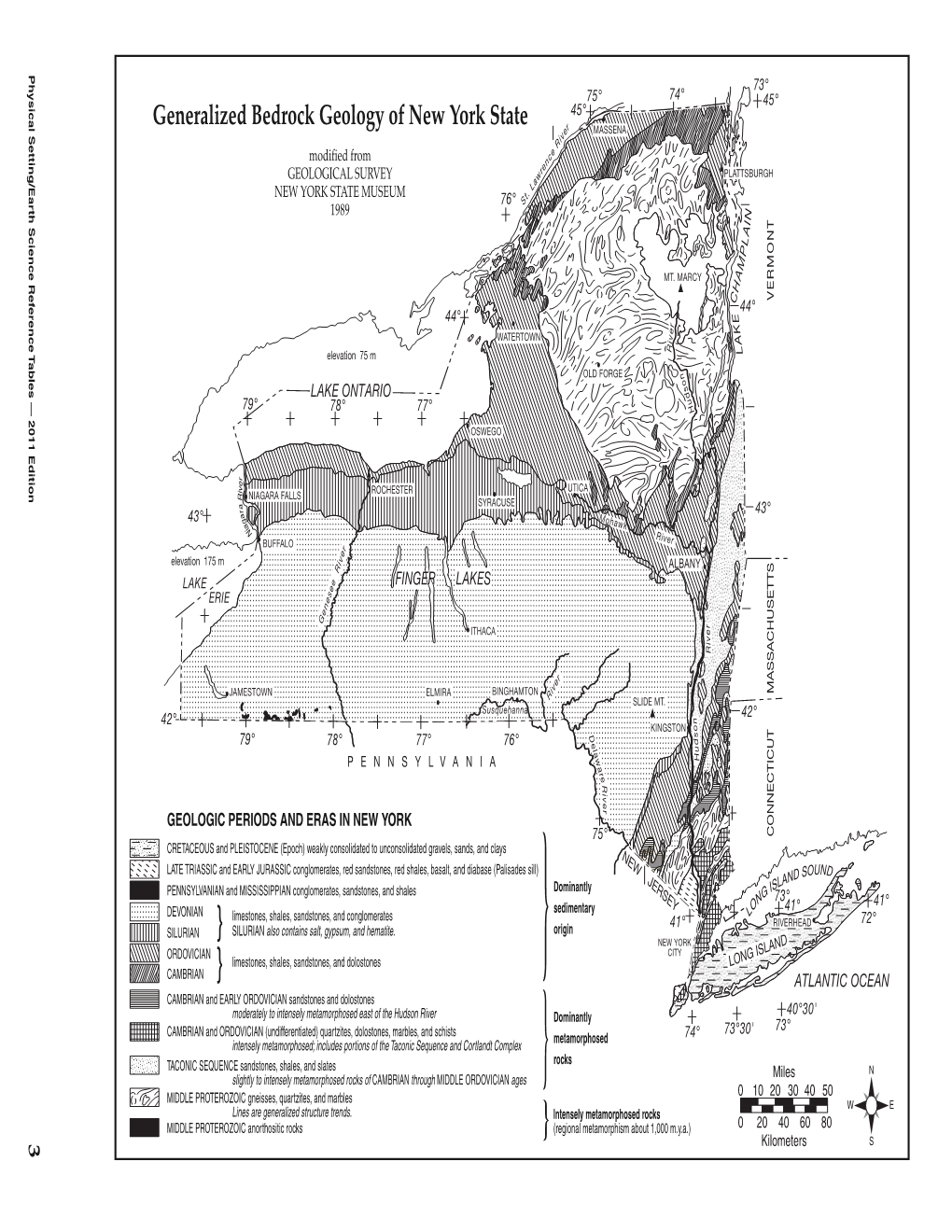 Generalized Bedrock Geology of New York State Modified