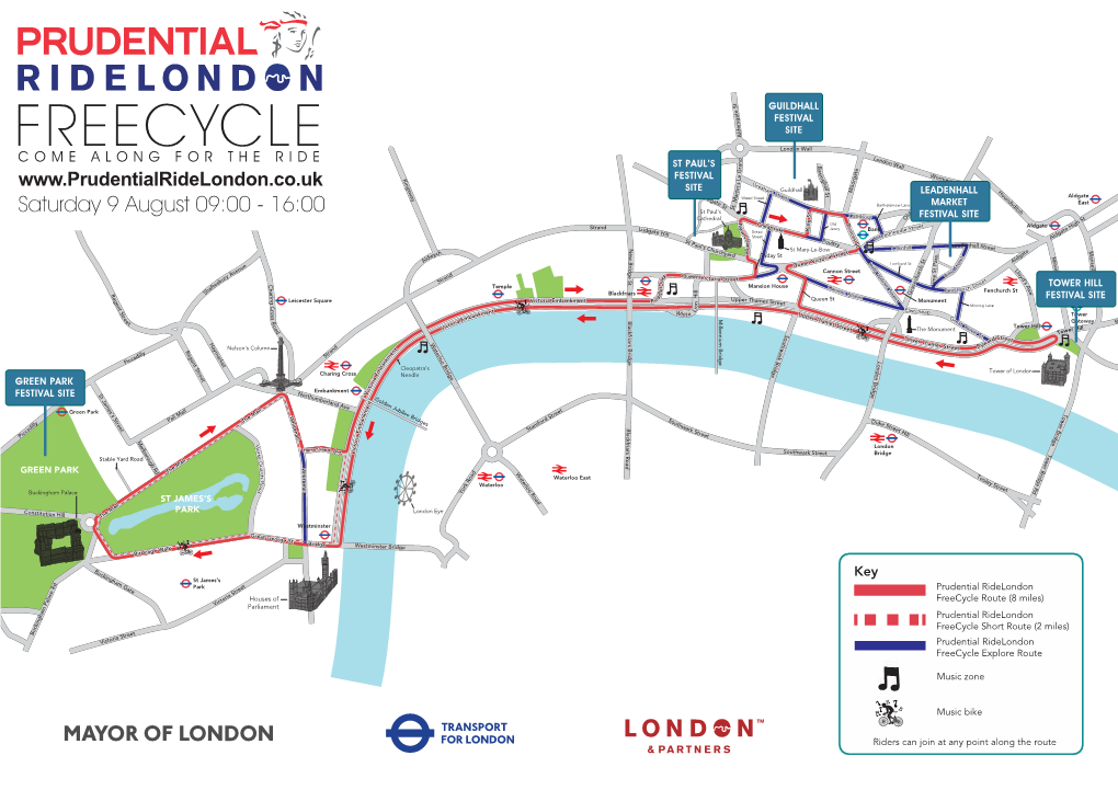 Prudential Ridelondon Freecycle Route