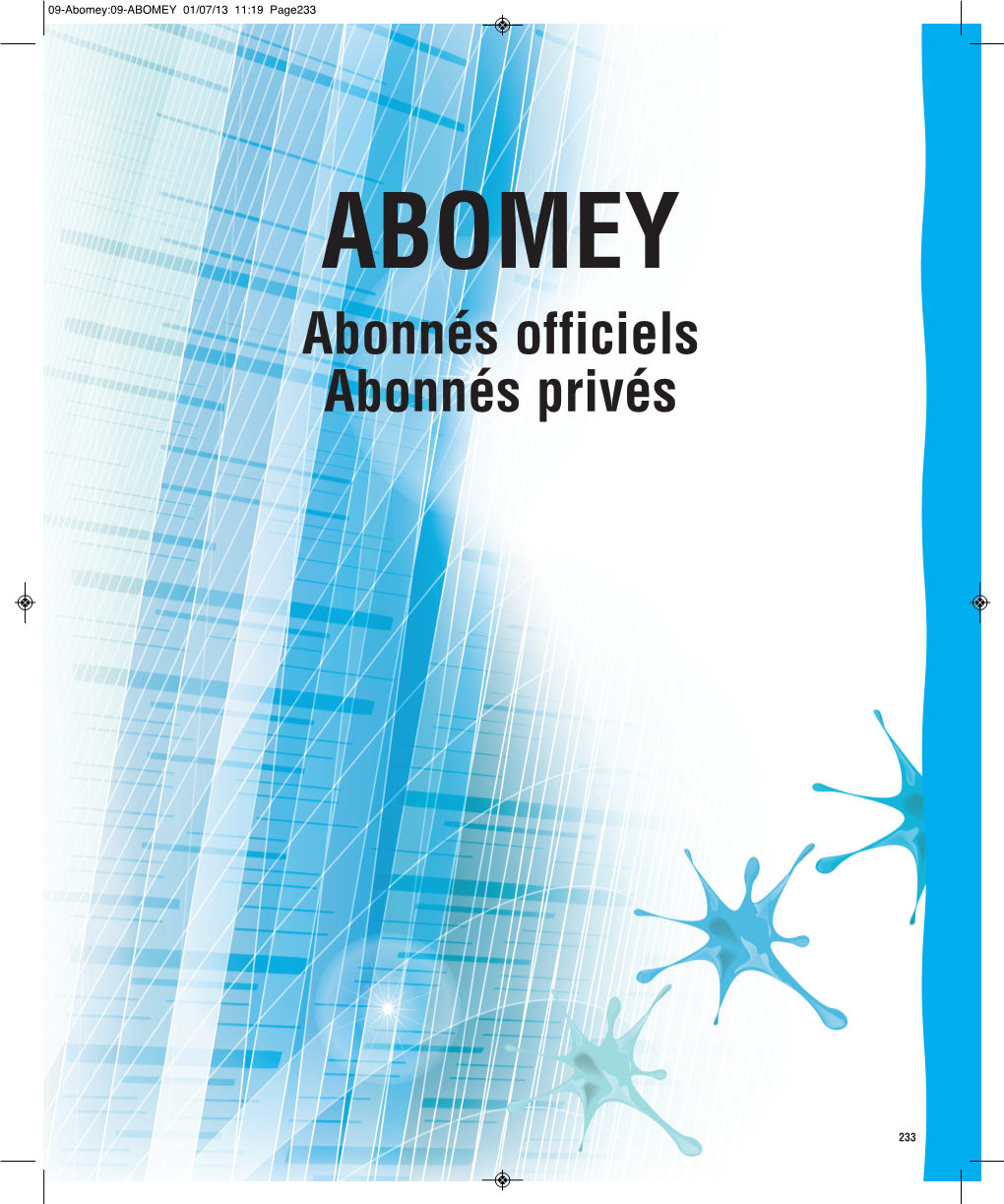 Abonnés Officiels Abonnés Privés