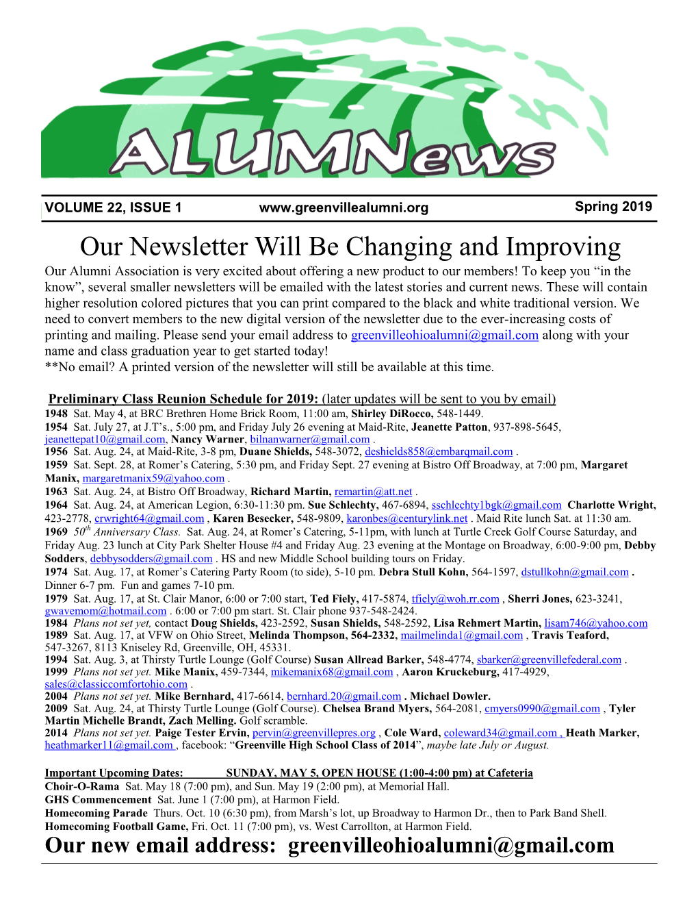 GHS Alumnews