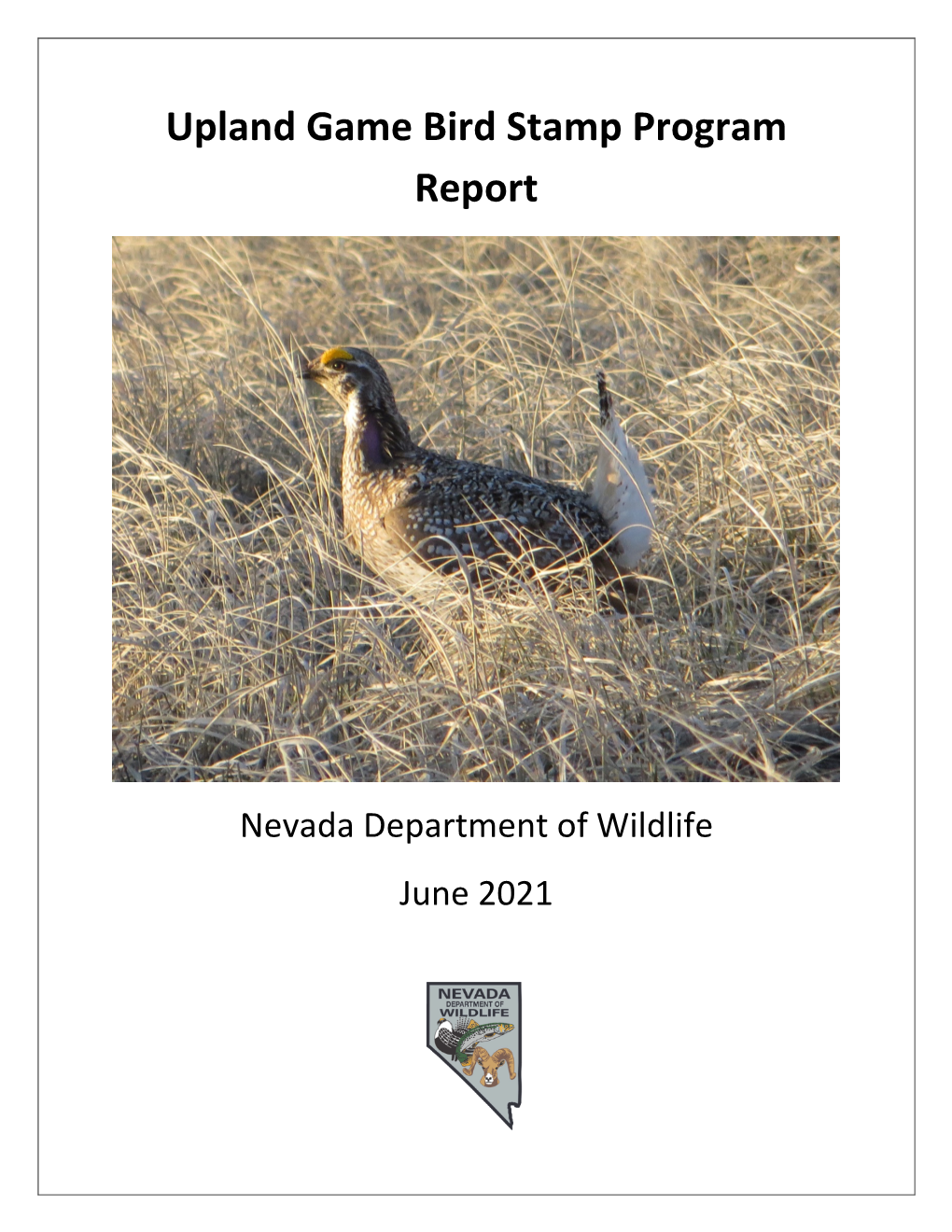 Upland Game Bird Stamp Program Report