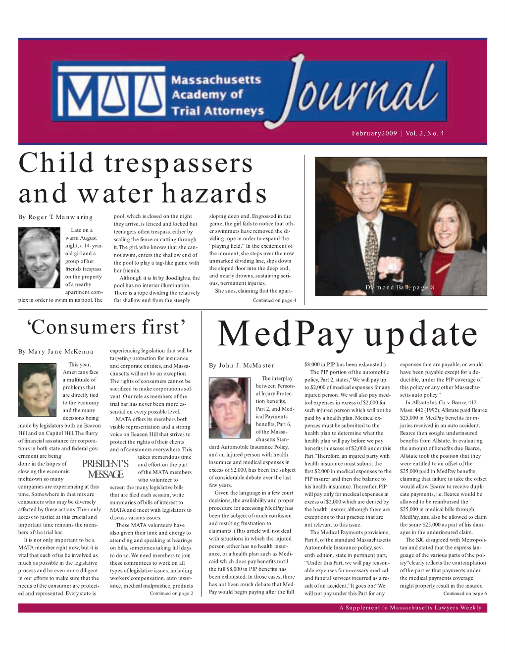 Medpay Update by Mary Jane Mckenna Targeting Protection for Insurance This Year, and Corporate Entities, and Massa- by John J