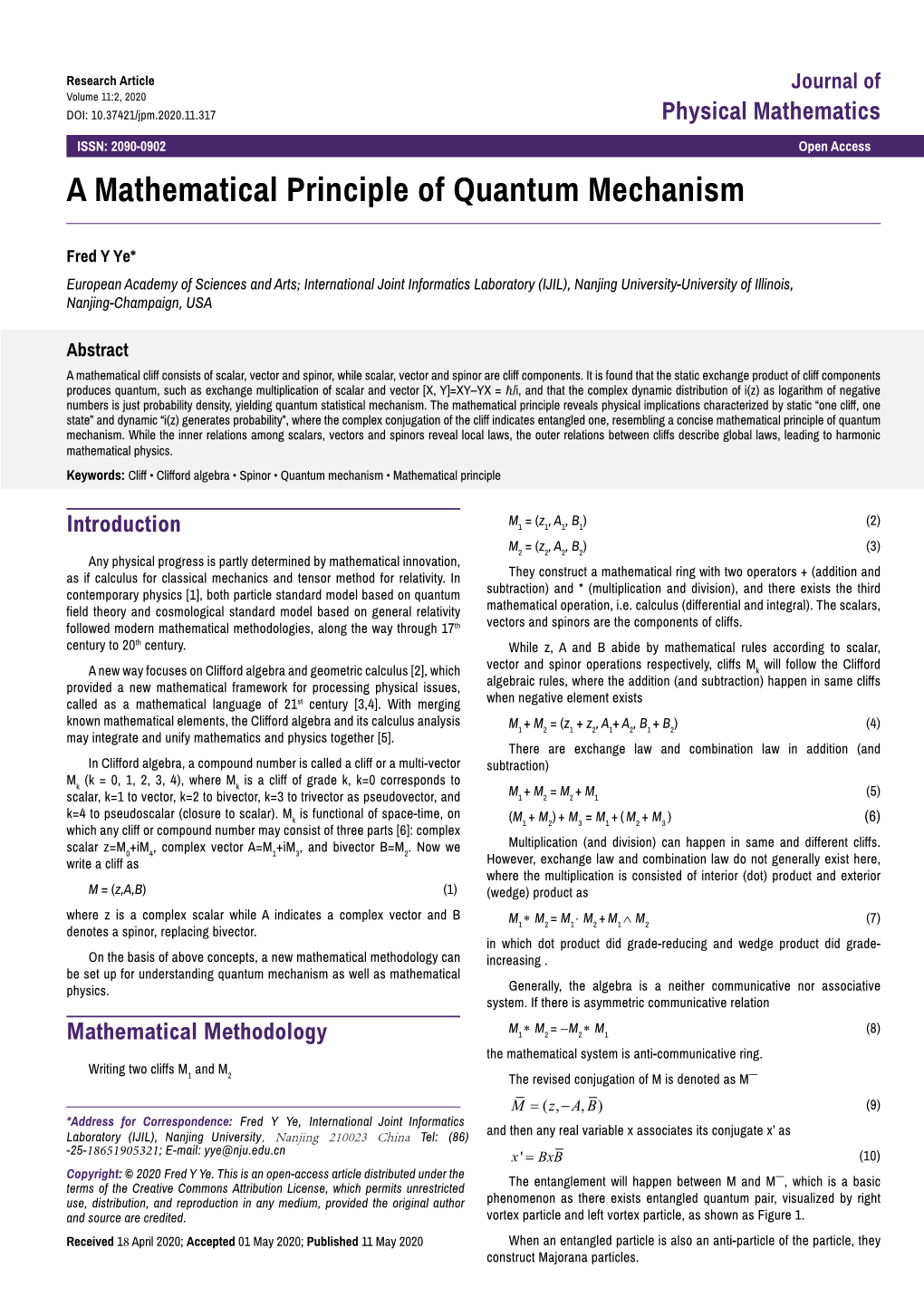 A Mathematical Principle of Quantum Mechanism