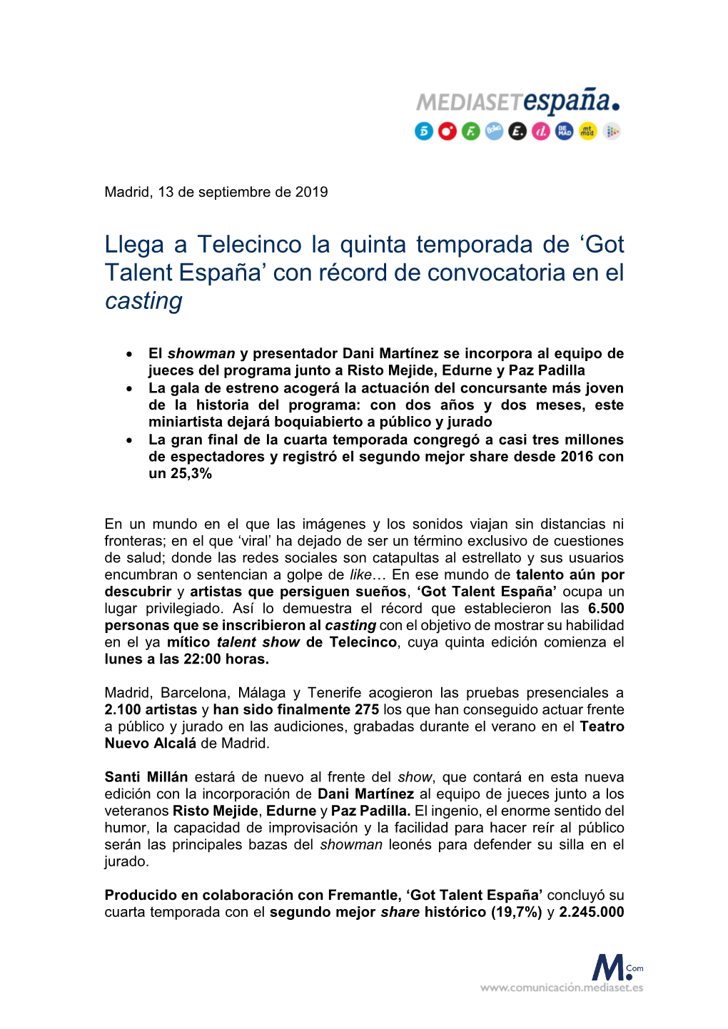 Got Talent España’ Con Récord De Convocatoria En El Casting