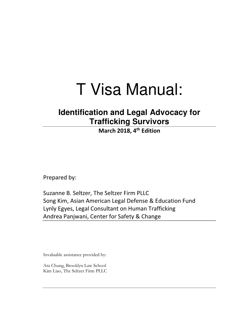 T Visa Manual