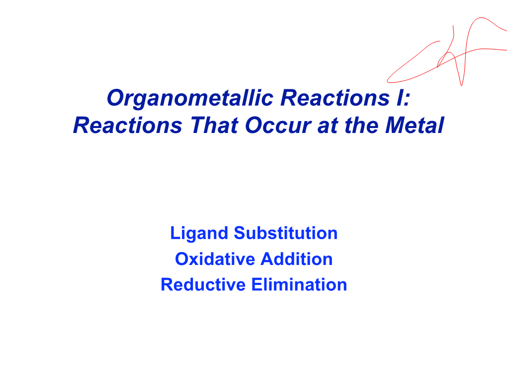 Ligand Substitution Reactions: Overview