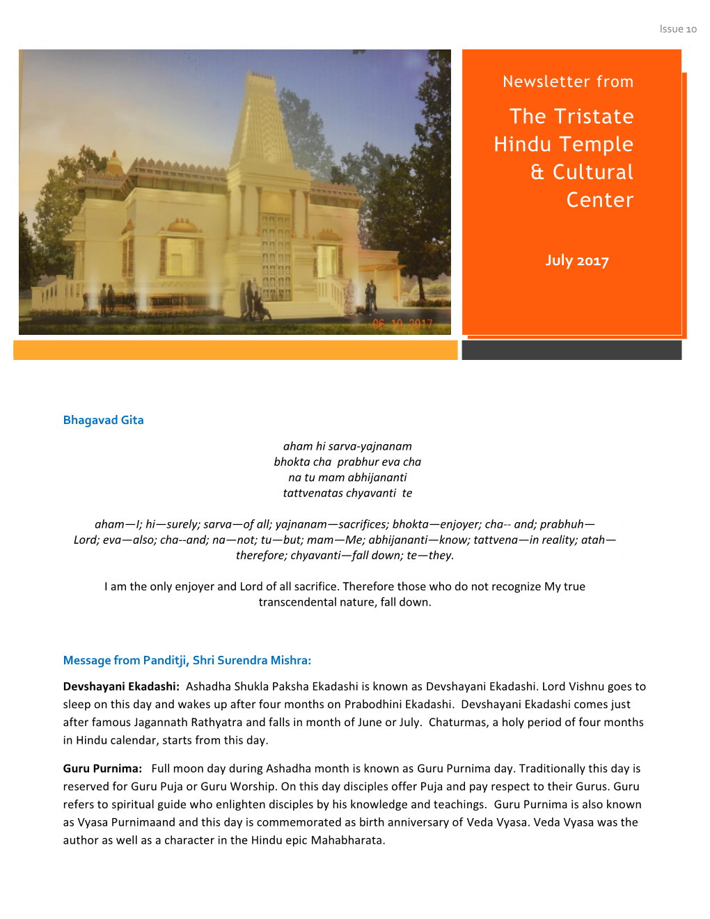 The Tristate Hindu Temple & Cultural Center