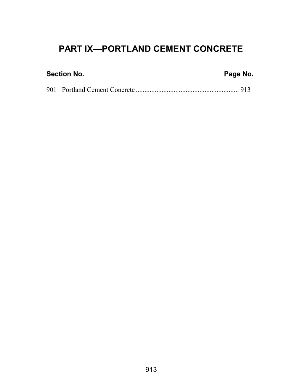 Portland Cement Concrete