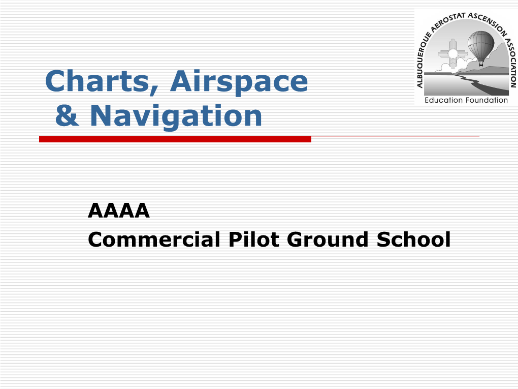 Charts, Airspace & Navigation