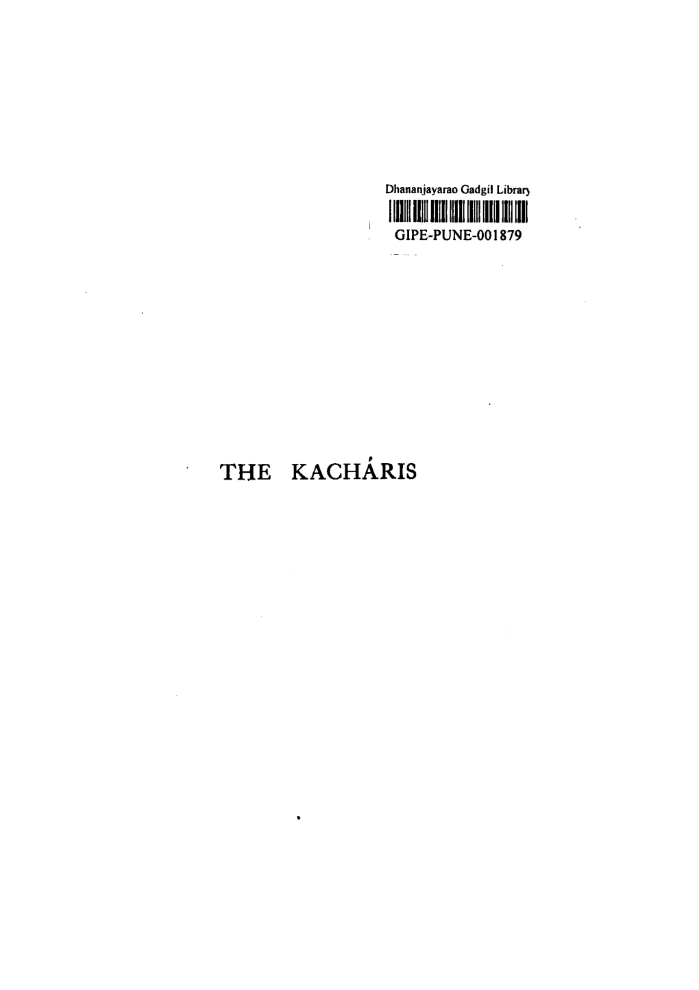 The Kacharis Macmillan and C{)