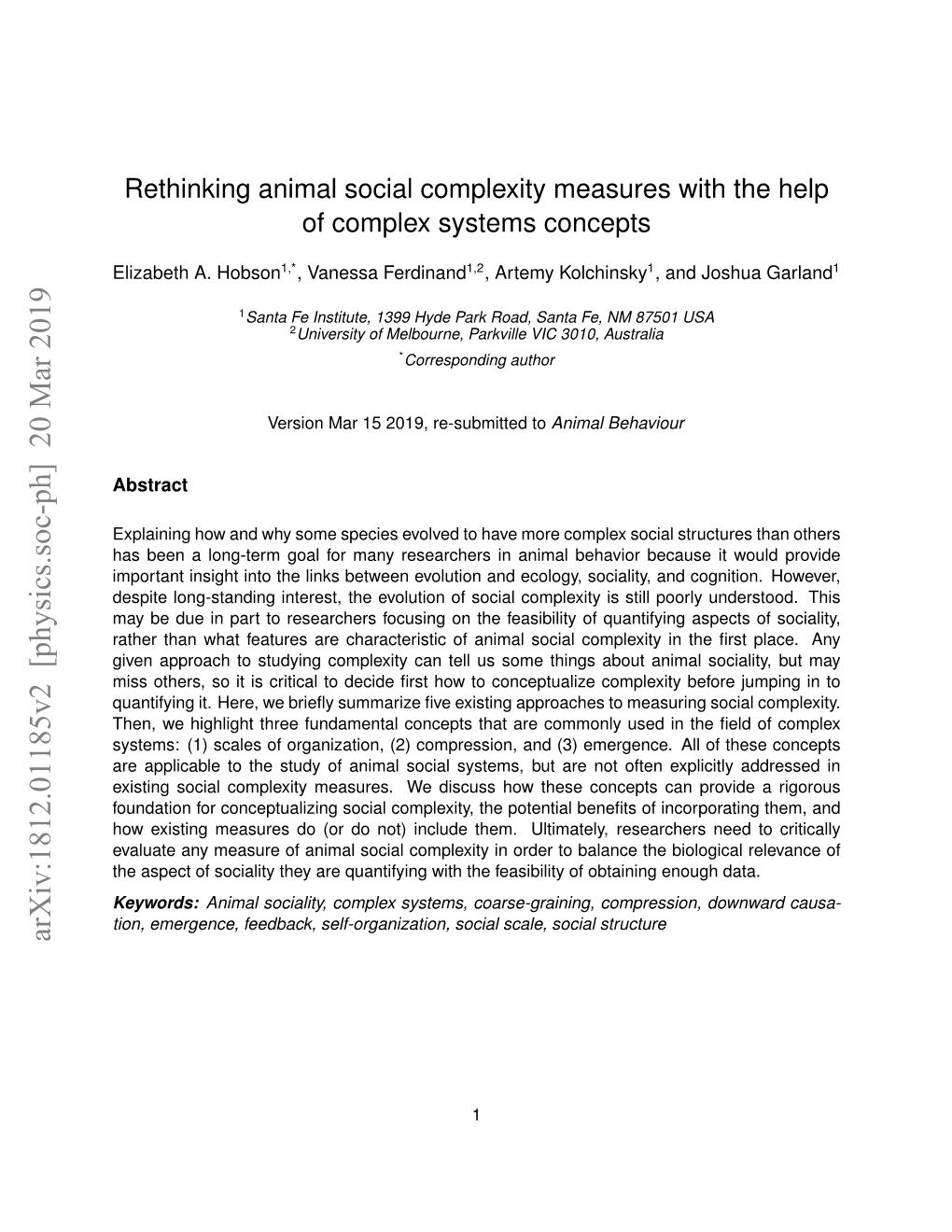 Rethinking Animal Social Complexity Measures with the Help of Complex Systems Concepts