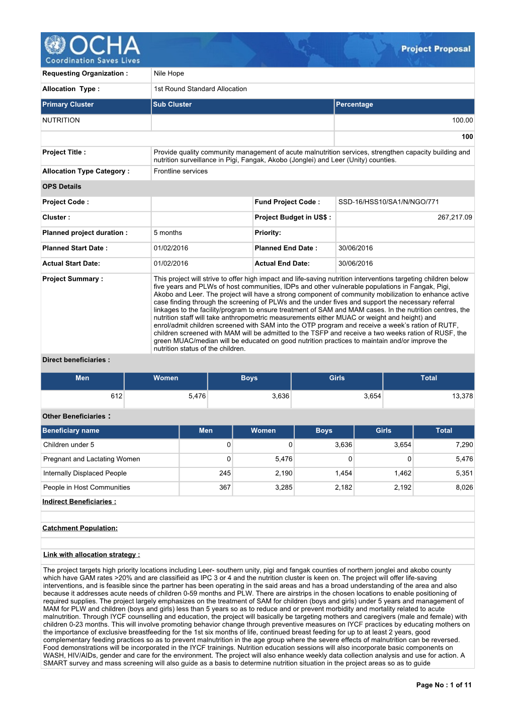 1St Round Standard Allocation Direct