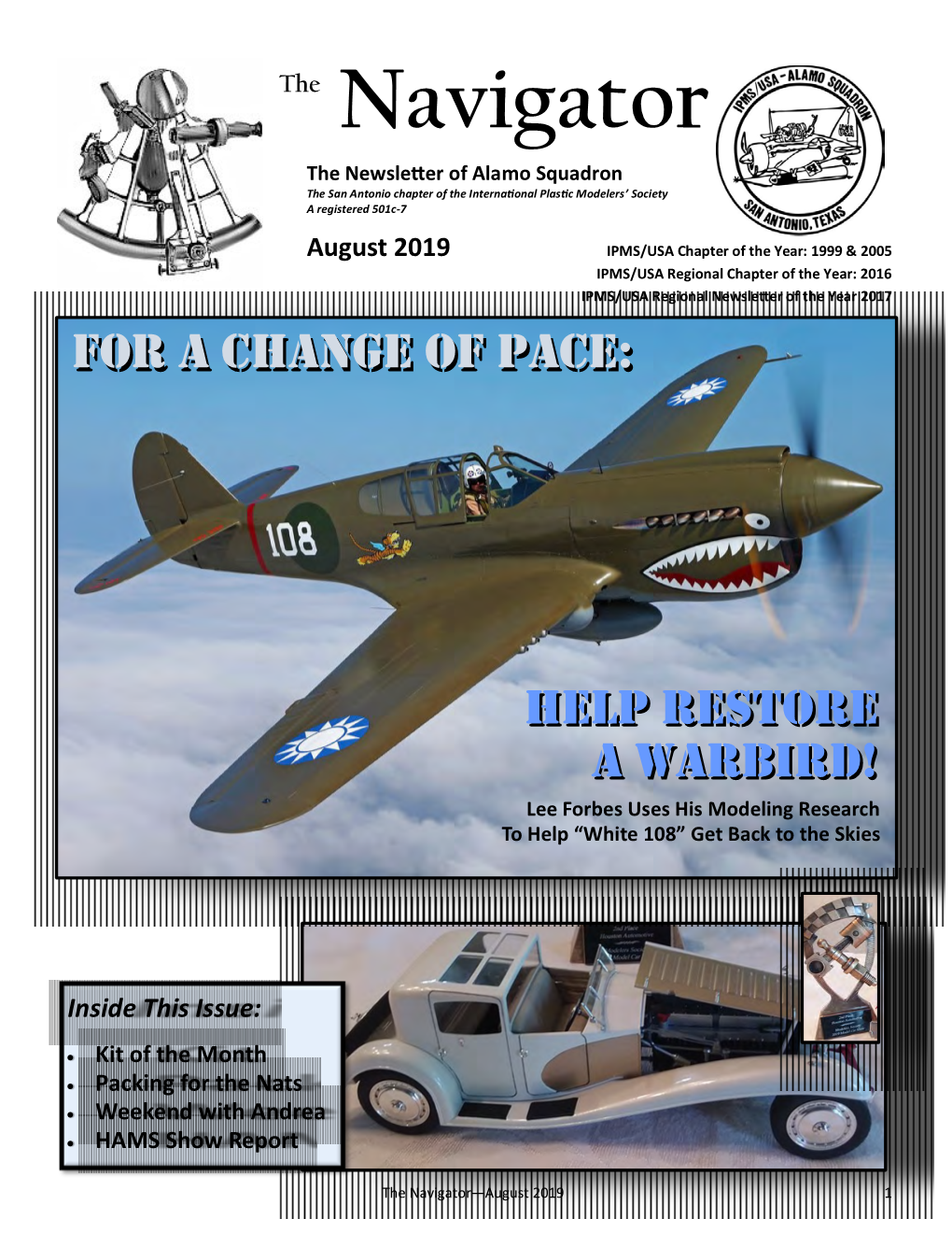 Navigator the Newsletter of Alamo Squadron the San Antonio Chapter of the International Plastic Modelers’ Society a Registered 501C-7