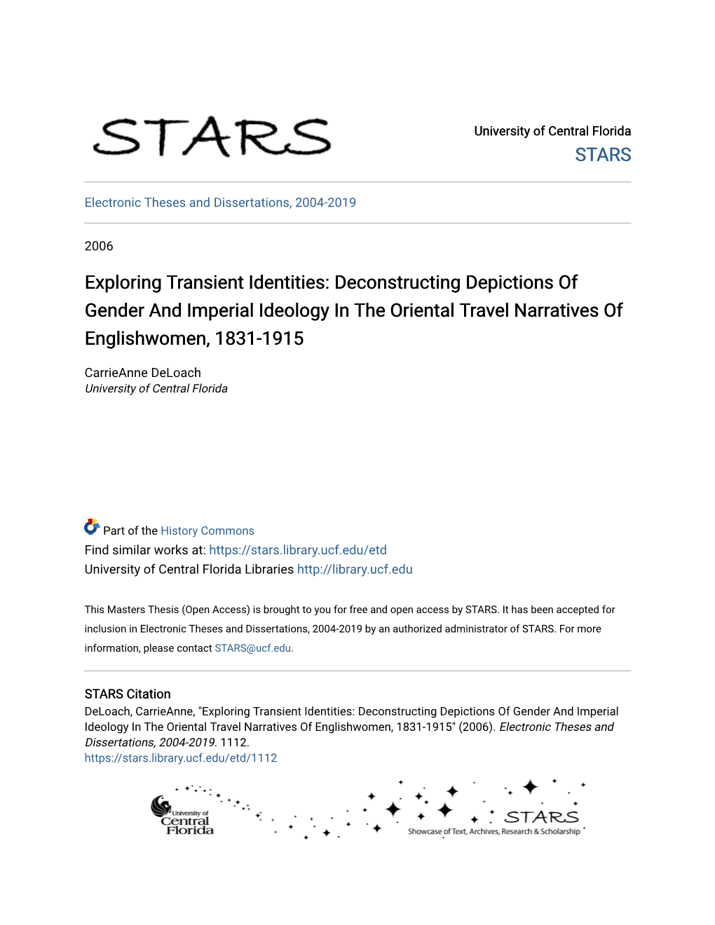 Deconstructing Depictions of Gender and Imperial Ideology in the Oriental Travel Narratives of Englishwomen, 1831-1915