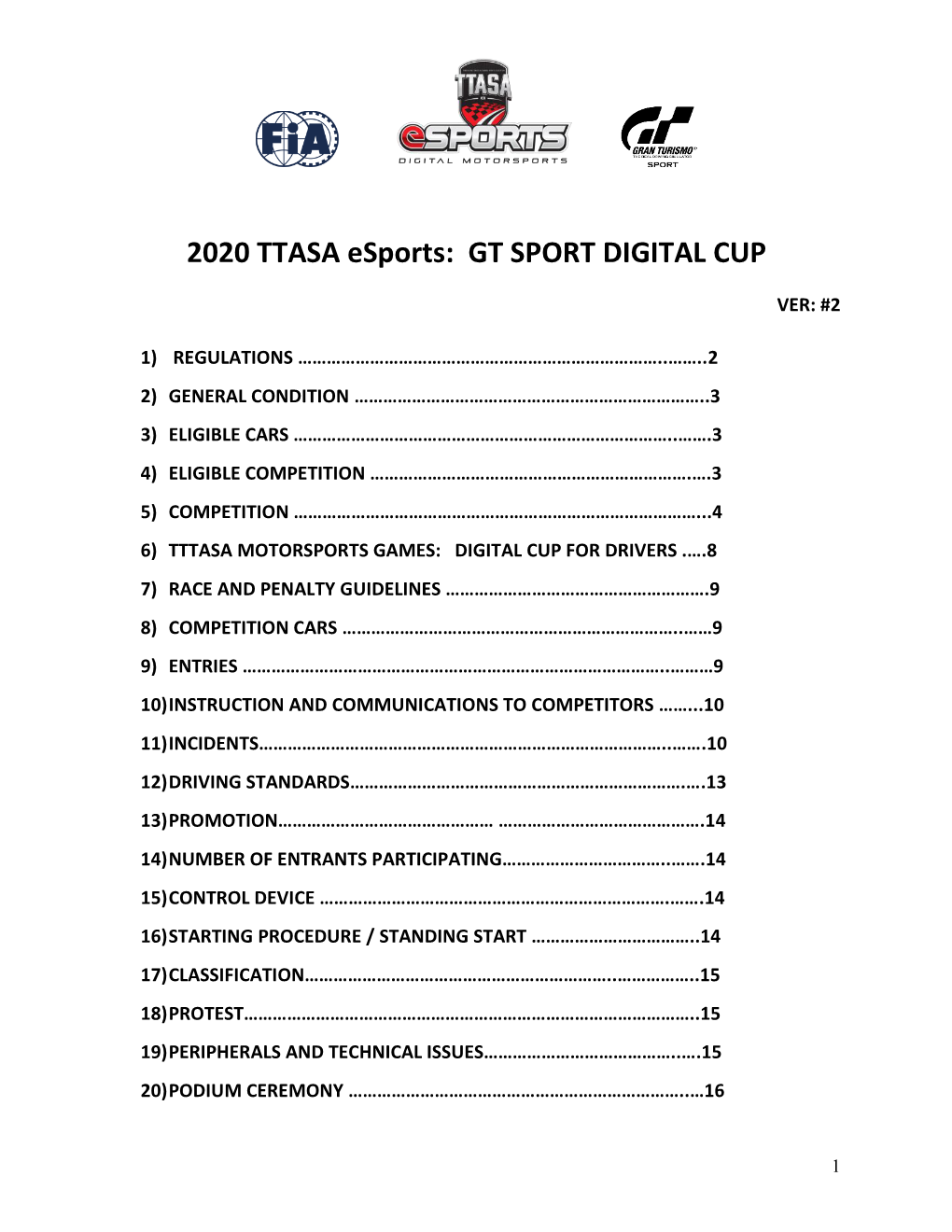 2020 TTASA Esports: GT SPORT DIGITAL CUP