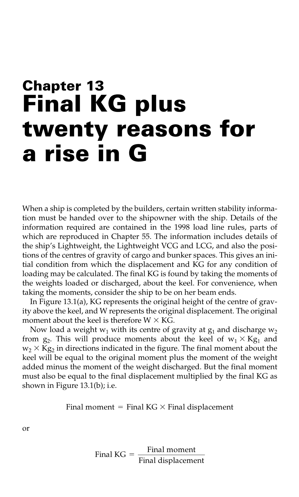 Final KG Plus Twenty Reasons for a Rise in G