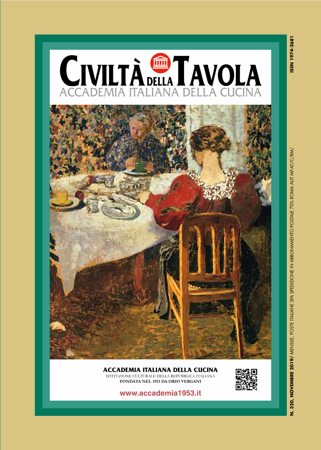 NOVEMBRE 2019 DELLA L Civiltà Tavola ACCADEMIA ITALIANA DELLA CUCINA N