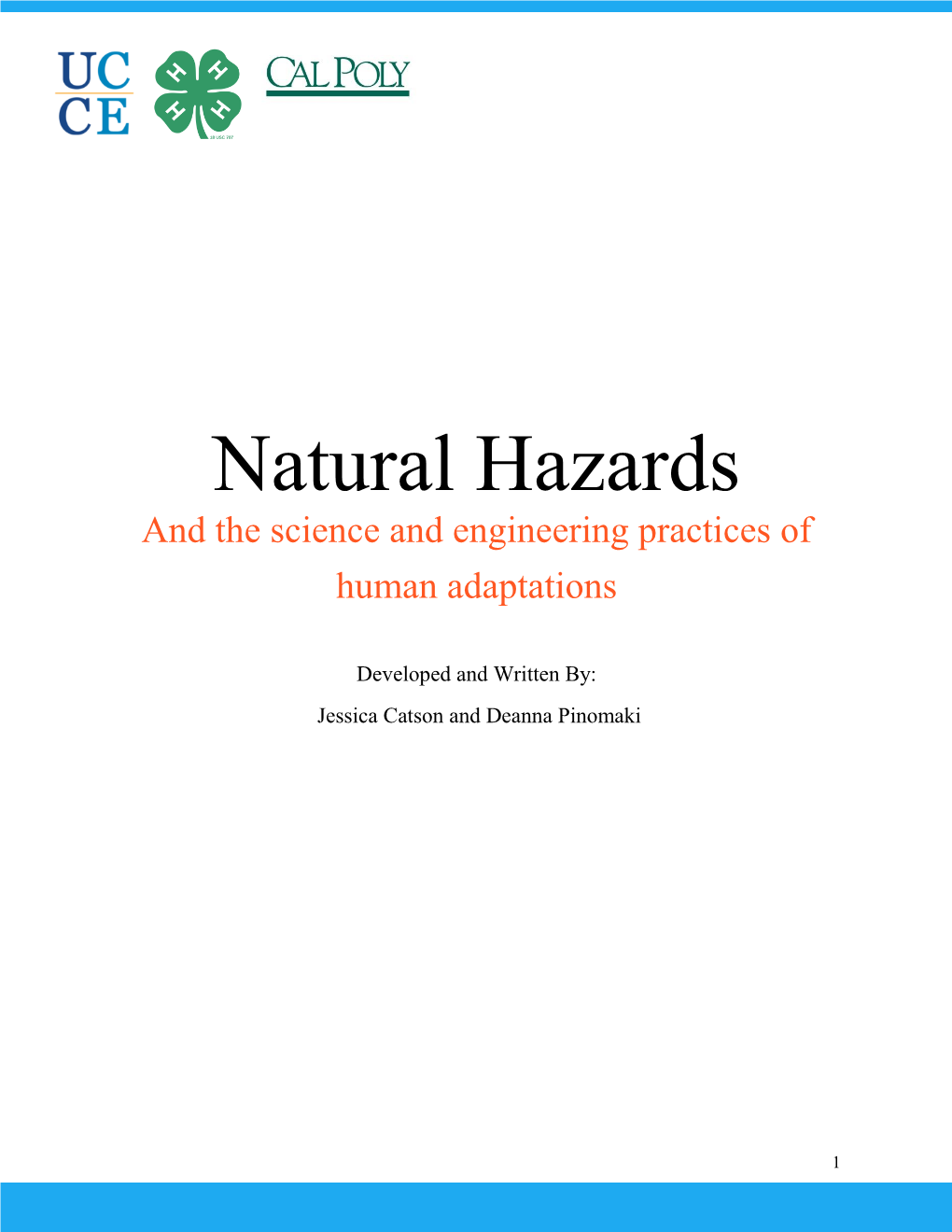 Natural Hazards and the Science and Engineering Practices of Human Adaptations